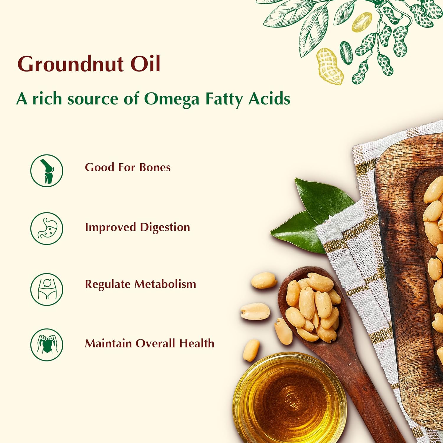 Amazon Brand - Vedaka Cold Pressed Groundnut (Peanut) Oil, 5 liters - Image 2