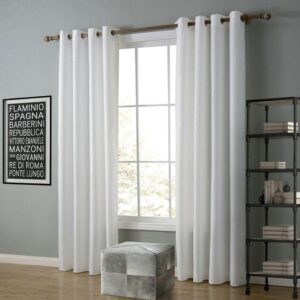 Homefab India Royal Silky Grommet Door Curtain - 7 feet, Coffee - 2 Piece