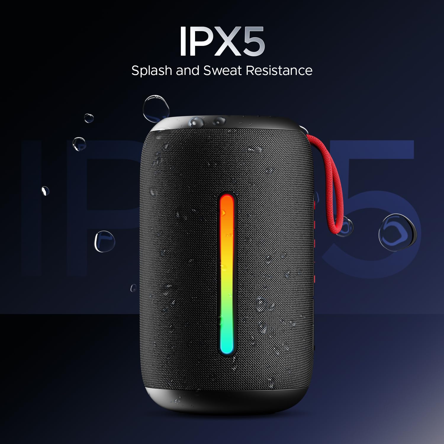 Boat Stone 352 Pro/Stone 358 Pro w/ 14W Signature Sound, Up to 12 Hours Playback, RGB LEDs, TWS Feature, Built-in Mic, BTv5.3, Free Music Streaming on JioSaavn Bluetooth Speaker (Raging Black) - Image 2