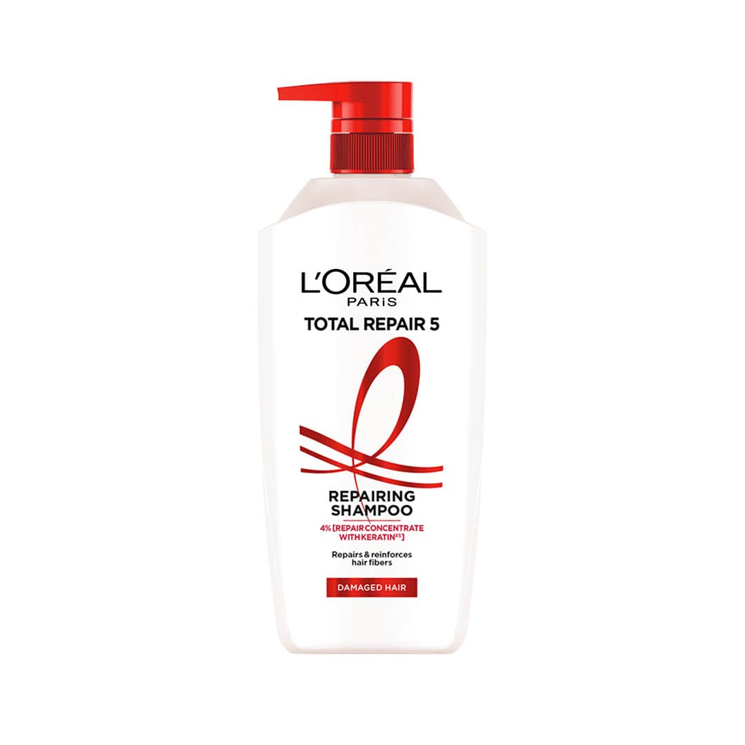 L'Oreal Paris Total Repair 5 Shampoo, For Repairing 5 Signs Of Damaged Hair, With Keratin Xs | 800Ml